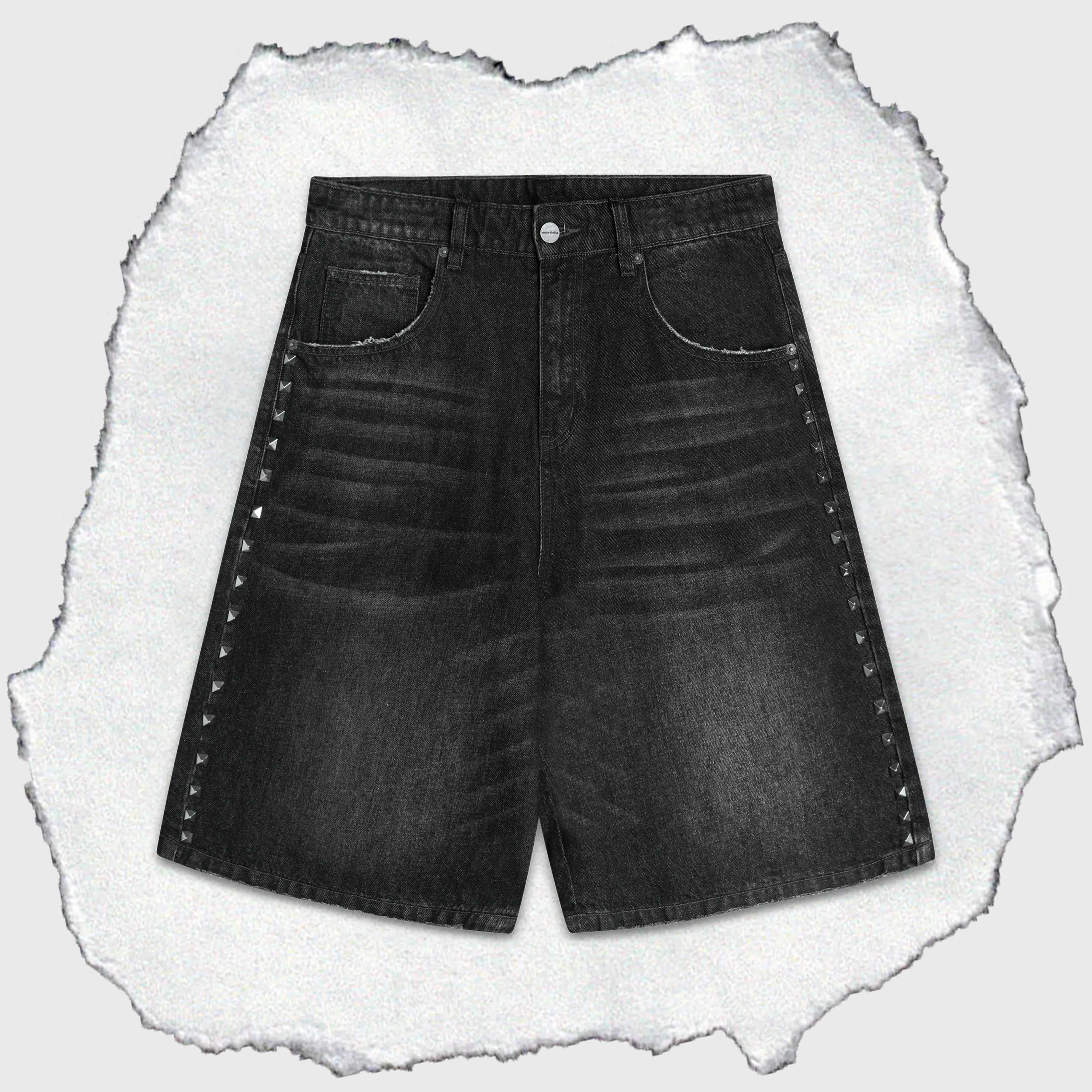 '85 STUDDED JORTS [VINTAGE BLACK]