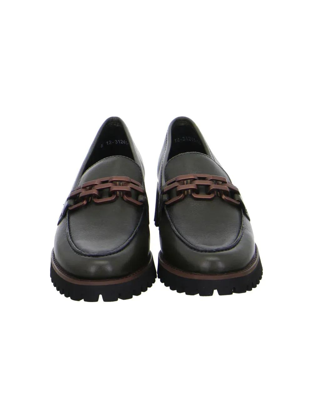Ara Women's 1231241-16 Kent Leather Loafers Olive Green