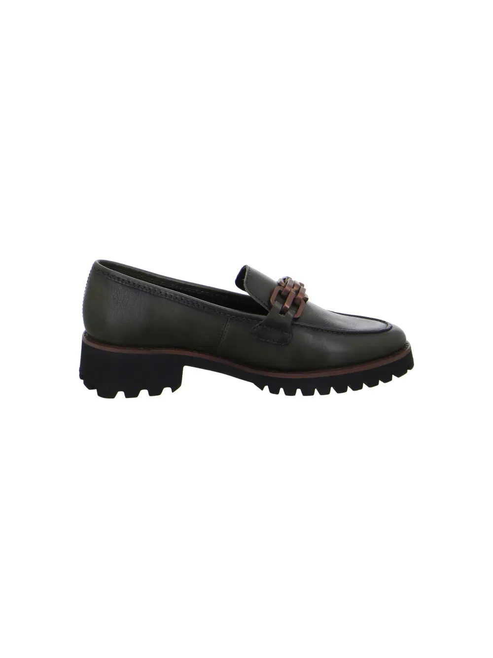 Ara Women's 1231241-16 Kent Leather Loafers Olive Green