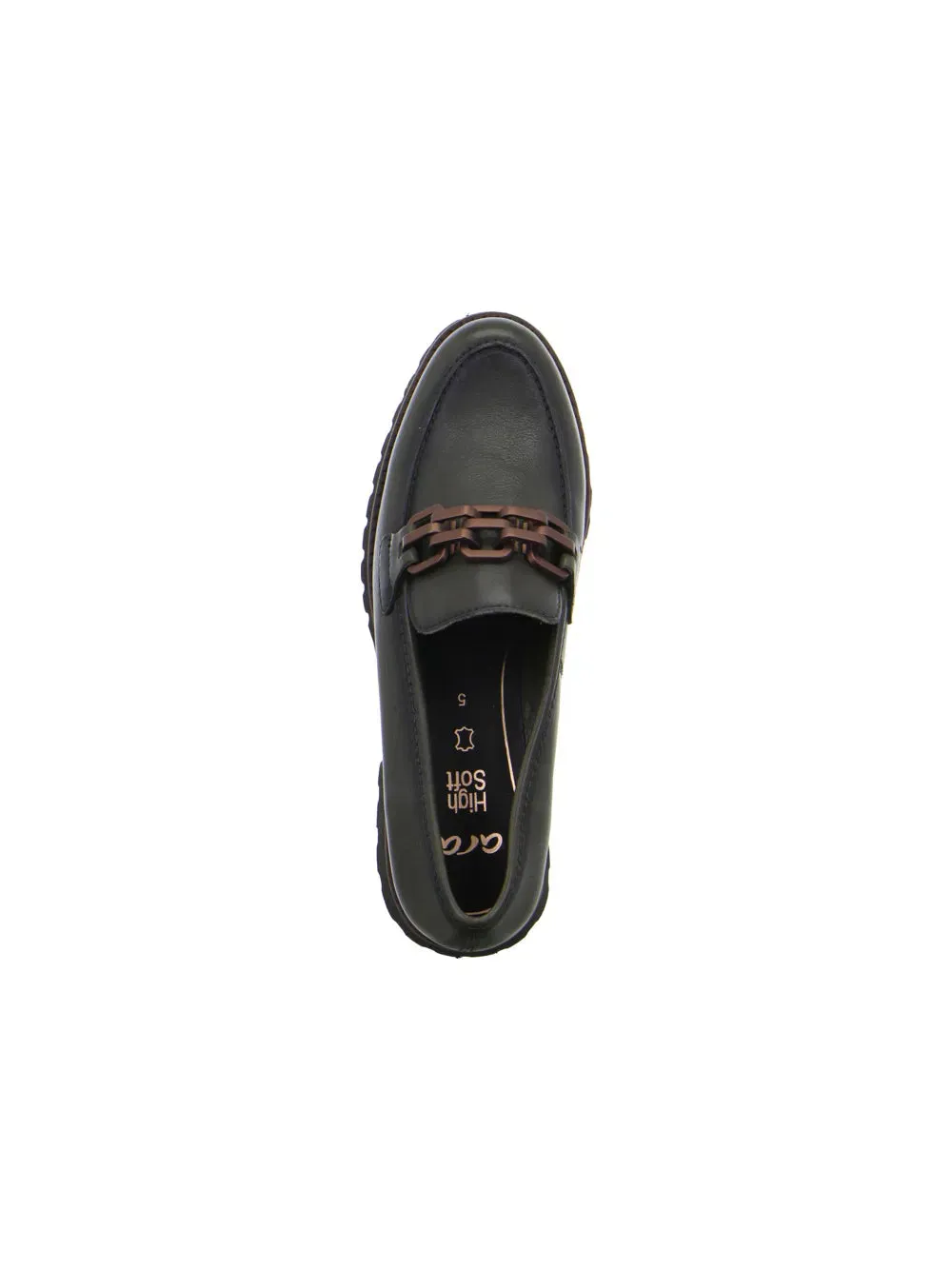 Ara Women's 1231241-16 Kent Leather Loafers Olive Green