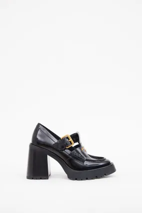 Black Patent Carter Heeled Loafer