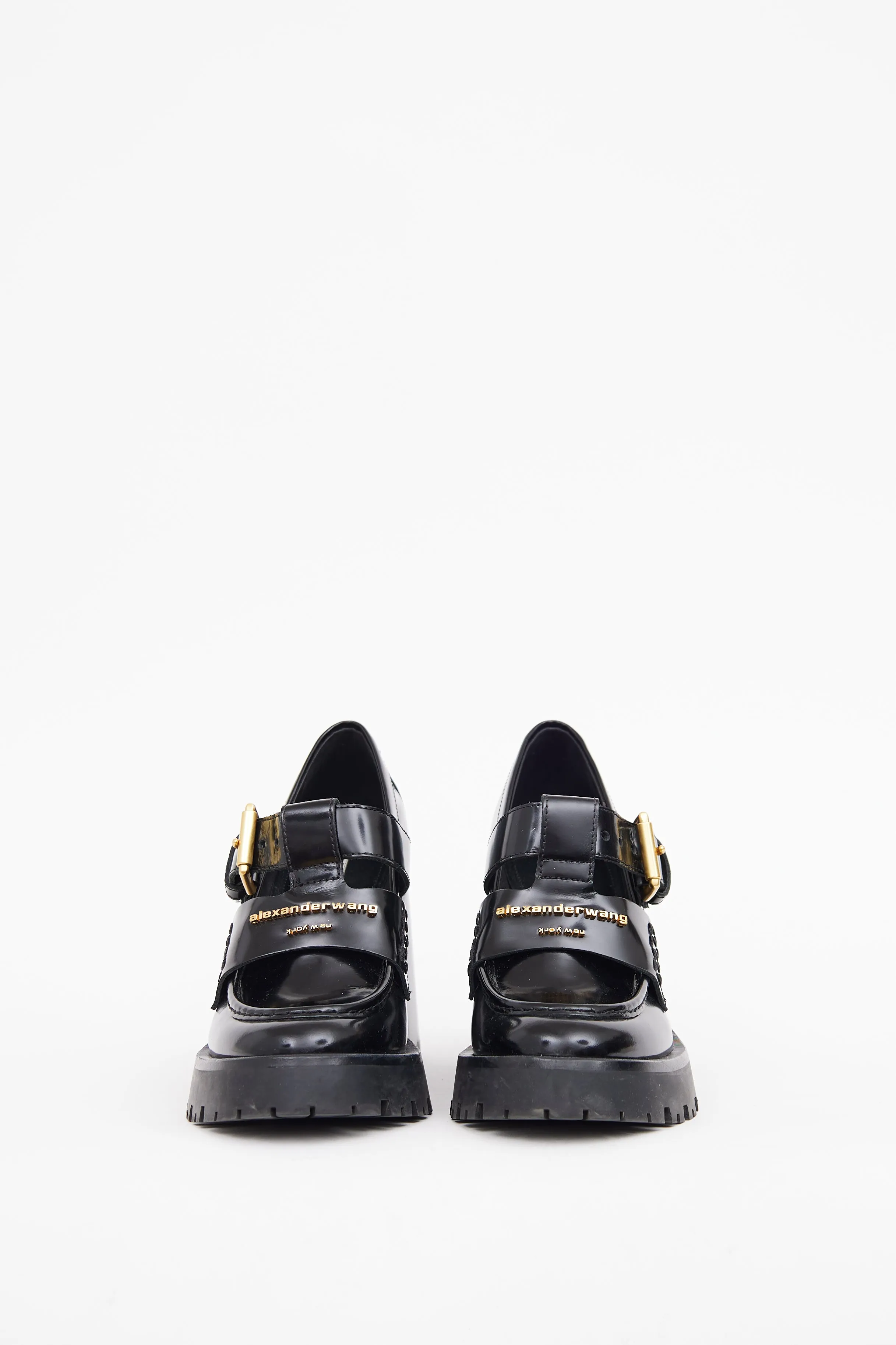 Black Patent Carter Heeled Loafer