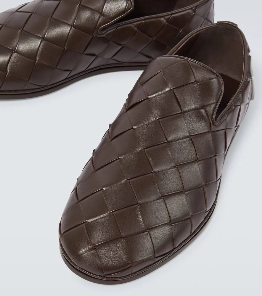 Bottega Veneta Sunday Intrecciato leather slip-on shoes