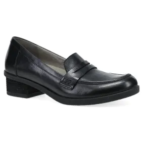 Dansko Danica Black Waterproof Burnished Loafer (Women's)