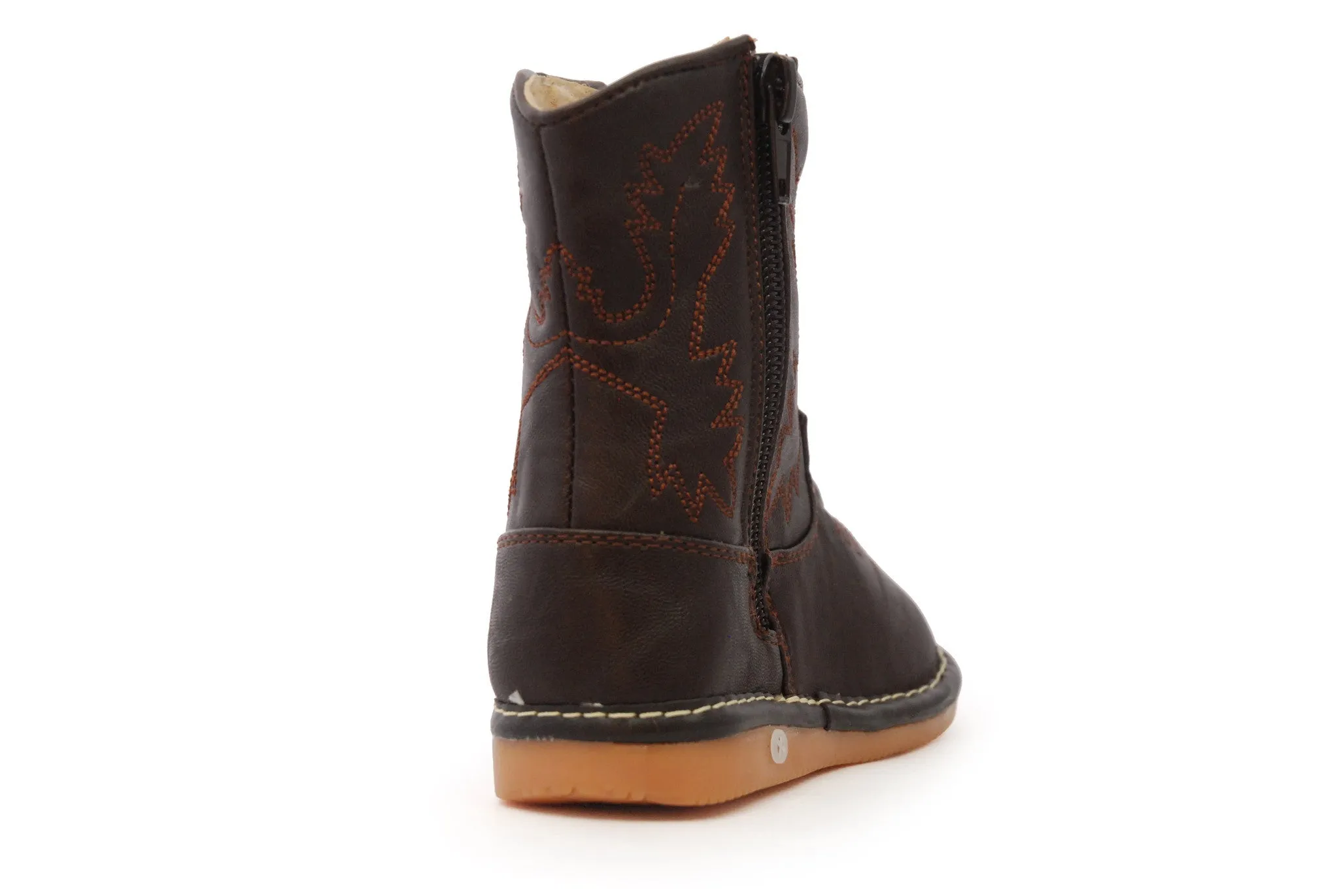 Dark Brown Leather Boots