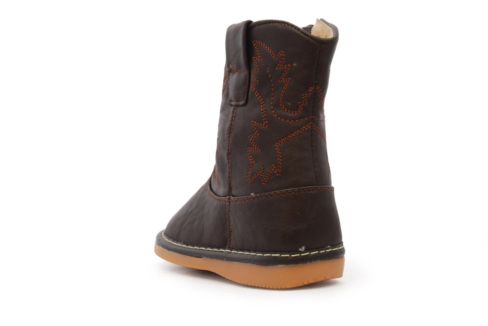 Dark Brown Leather Boots