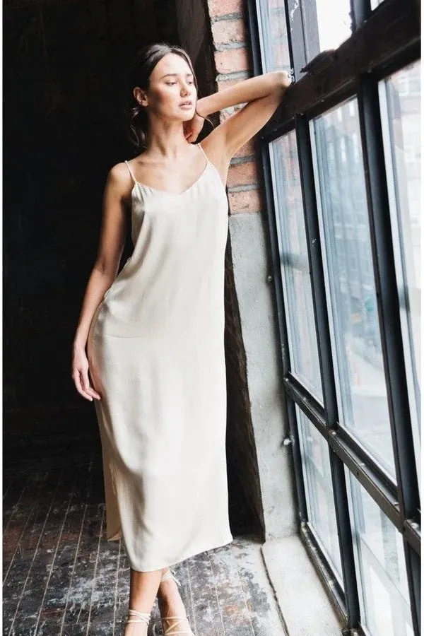 Easy Slip Dress in Champagne