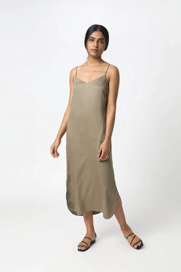 Easy Slip Dress in Khaki