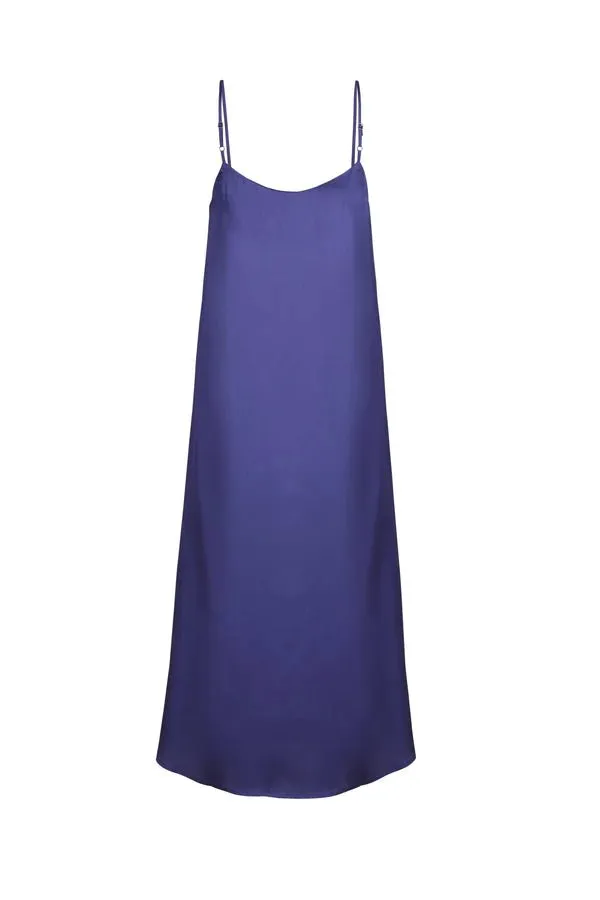 Easy Slip Dress in Lapis Blue