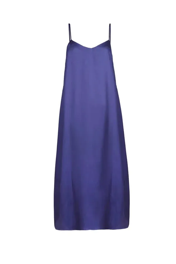 Easy Slip Dress in Lapis Blue