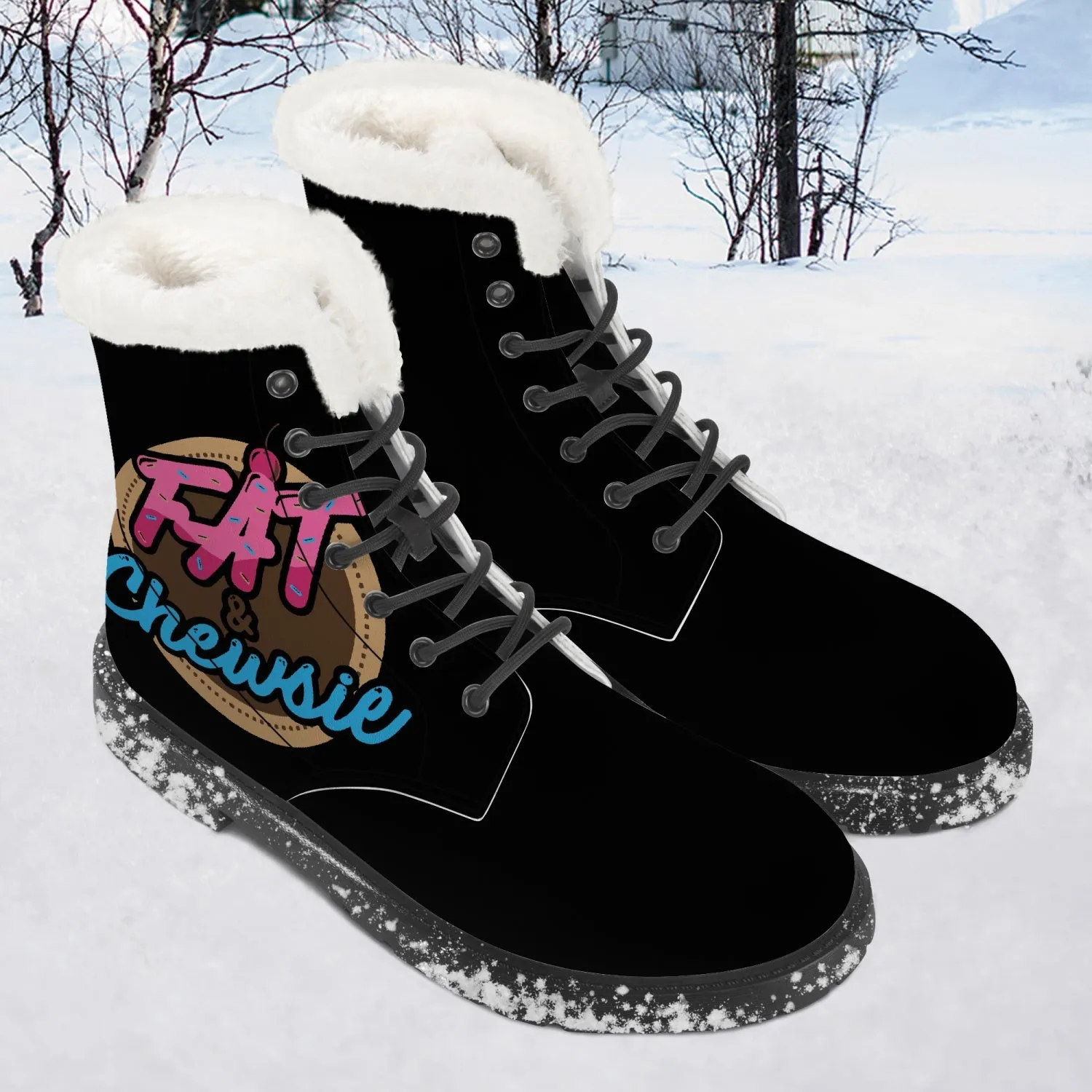 Fat and Chewsie - Faux Fur Leather Boots
