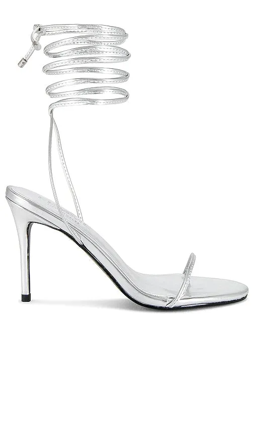 FEMME LA 3.0 Barely There Sandal in Metallic Silver