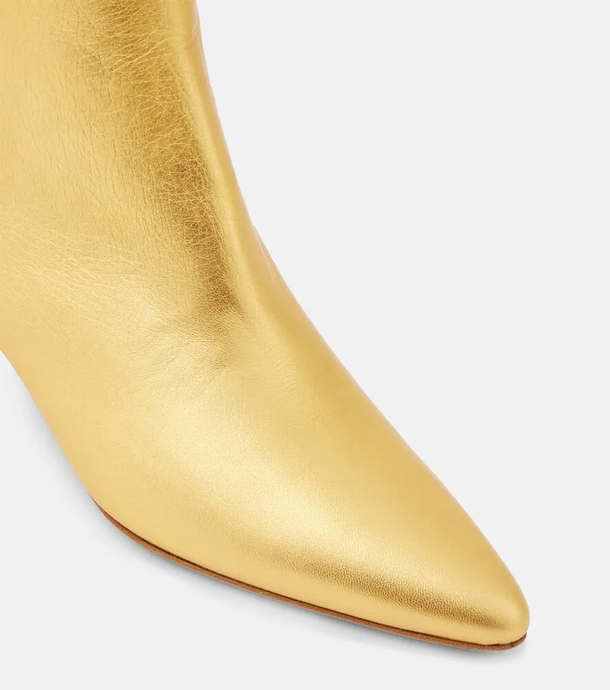 Gabriela Hearst Clayton metallic leather ankle boots