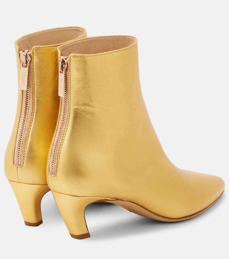 Gabriela Hearst Clayton metallic leather ankle boots