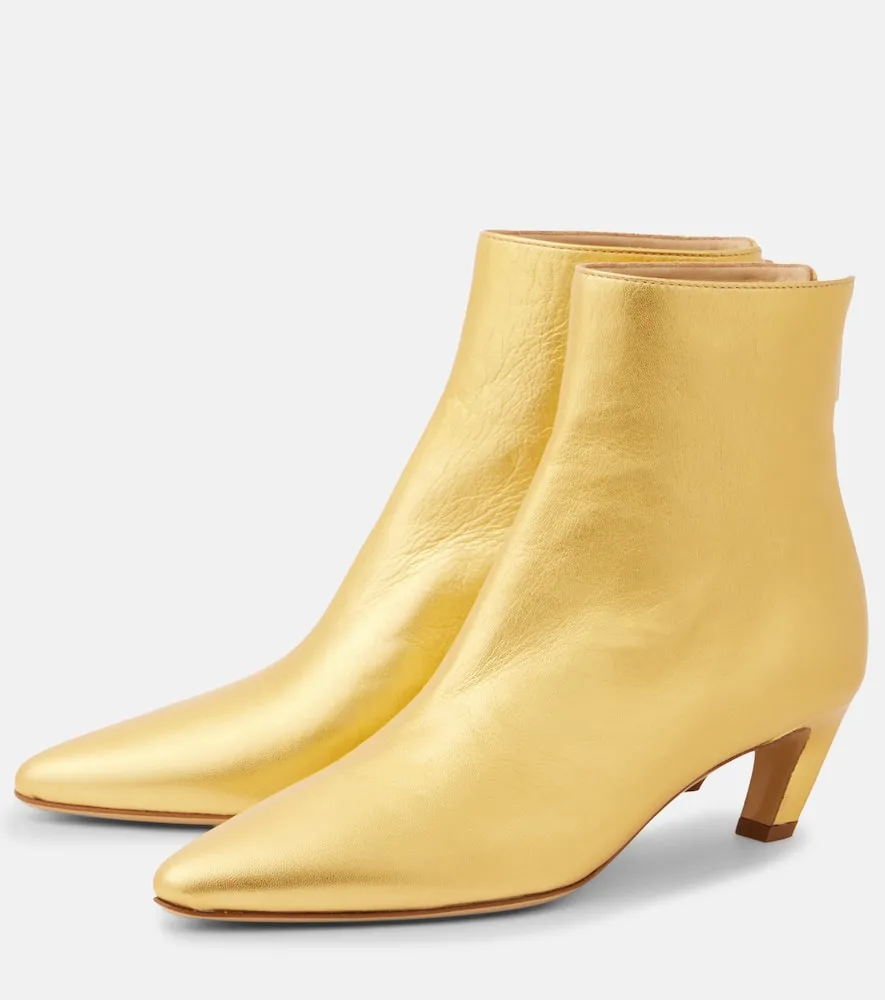 Gabriela Hearst Clayton metallic leather ankle boots