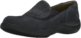 New in box! Aravon Women's Revsolace Loafers, Soft nubuck upper with laser cut-out detailing. Slip-on design, Black, Sz 8 Wide! Retails $140 