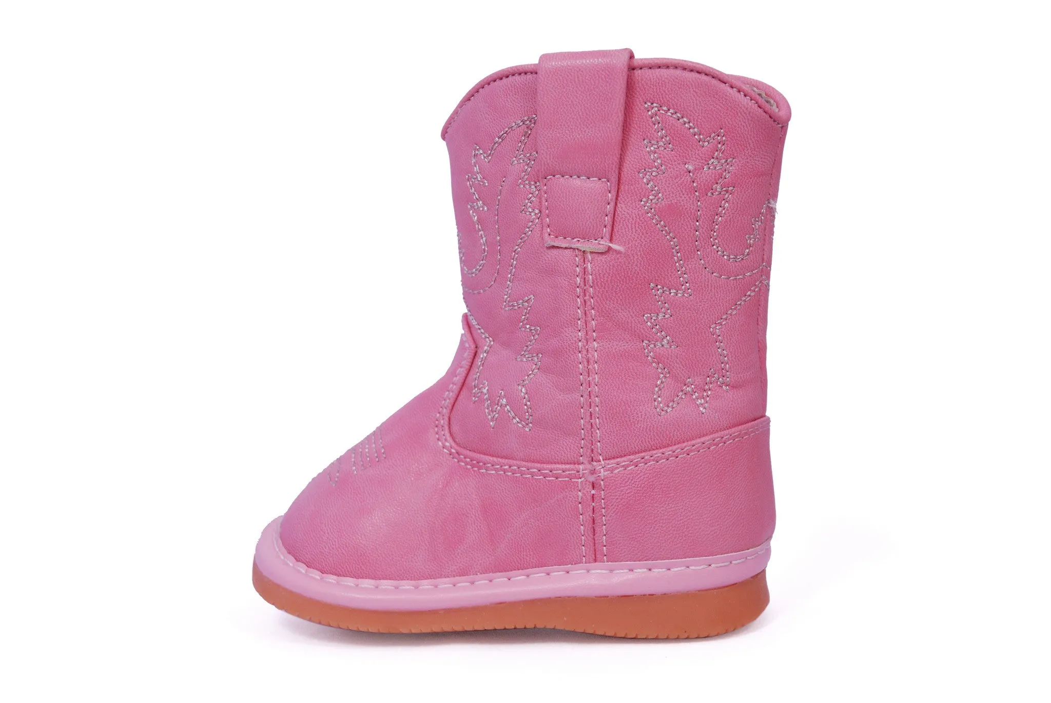 Pink Leather Boots