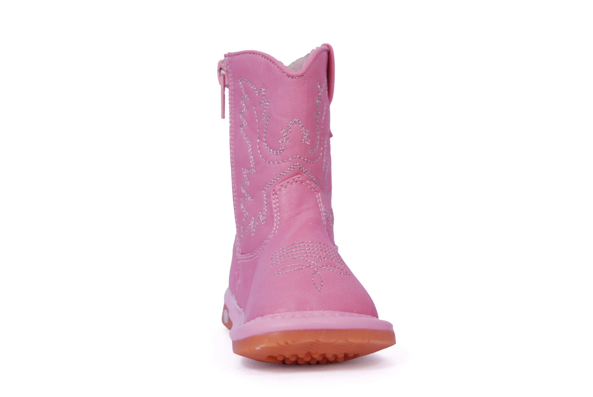 Pink Leather Boots