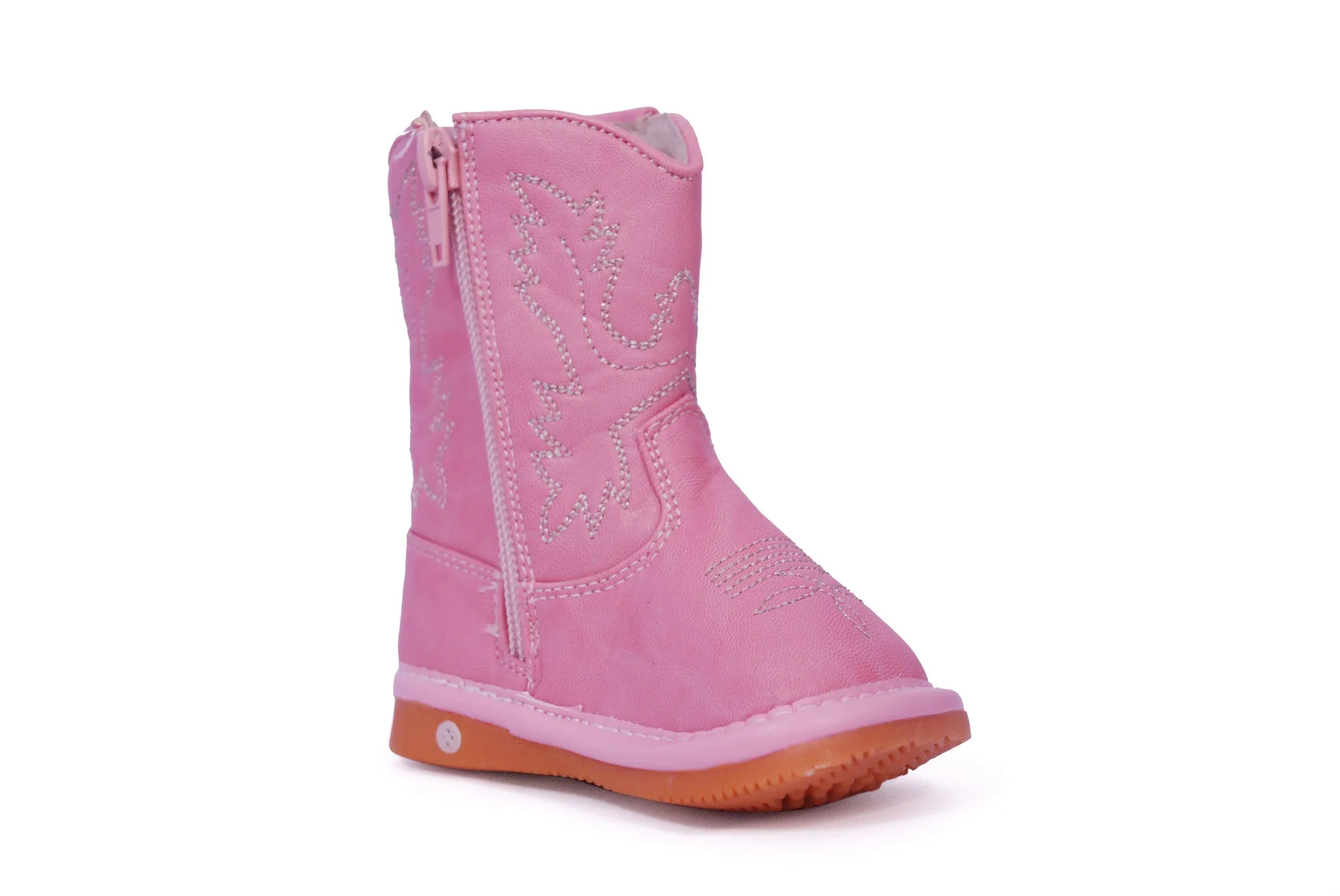 Pink Leather Boots