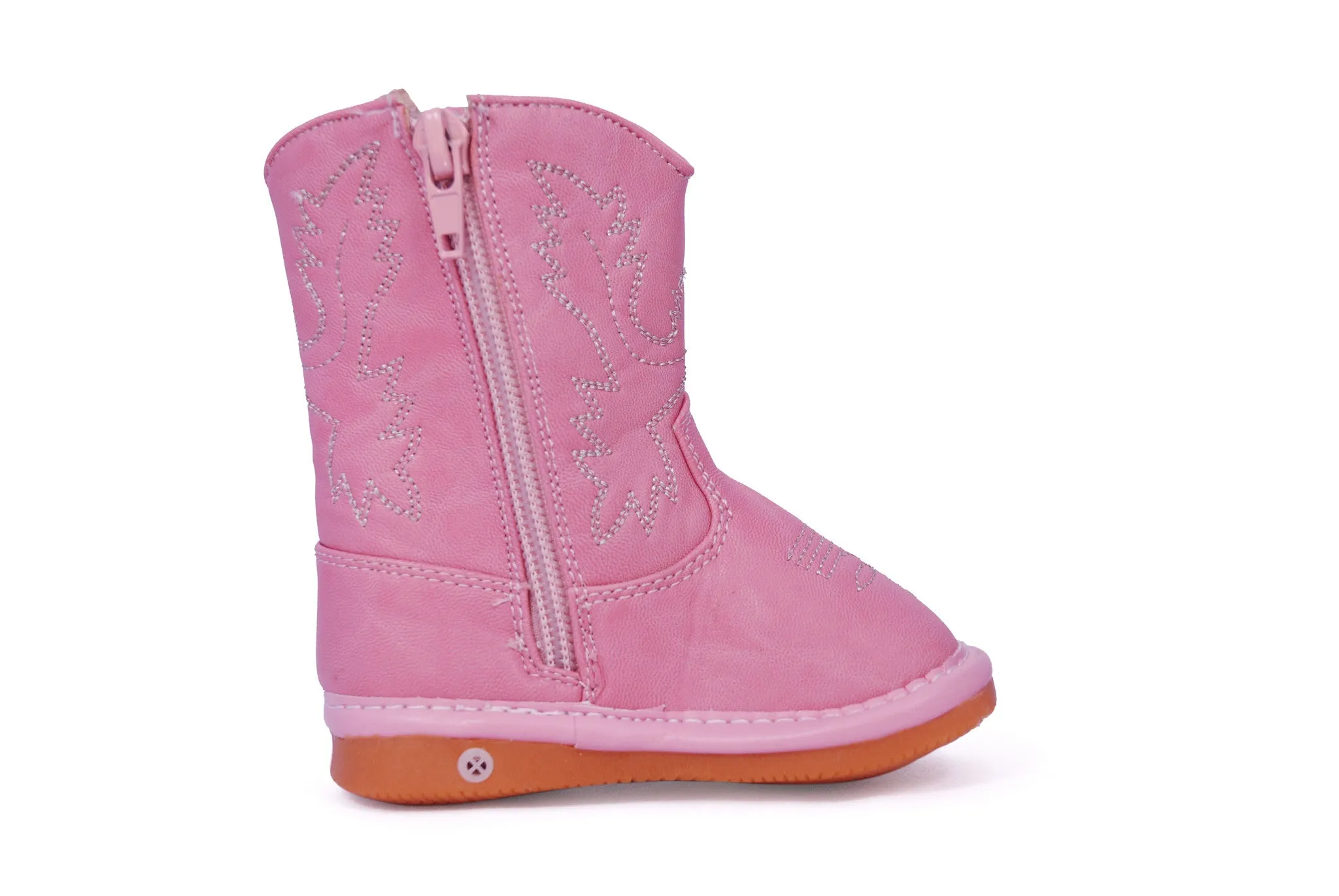Pink Leather Boots