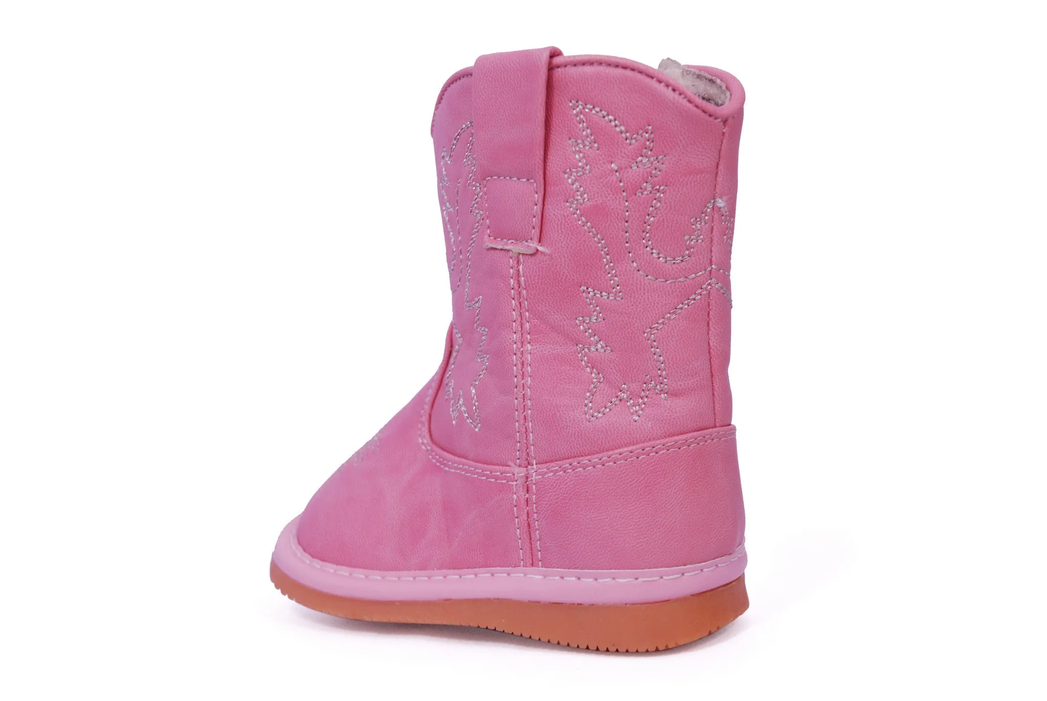 Pink Leather Boots