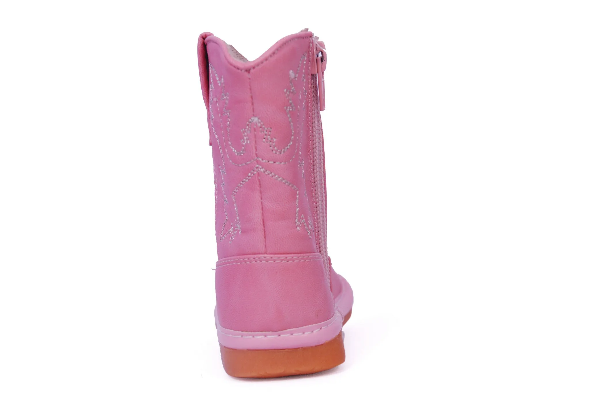 Pink Leather Boots