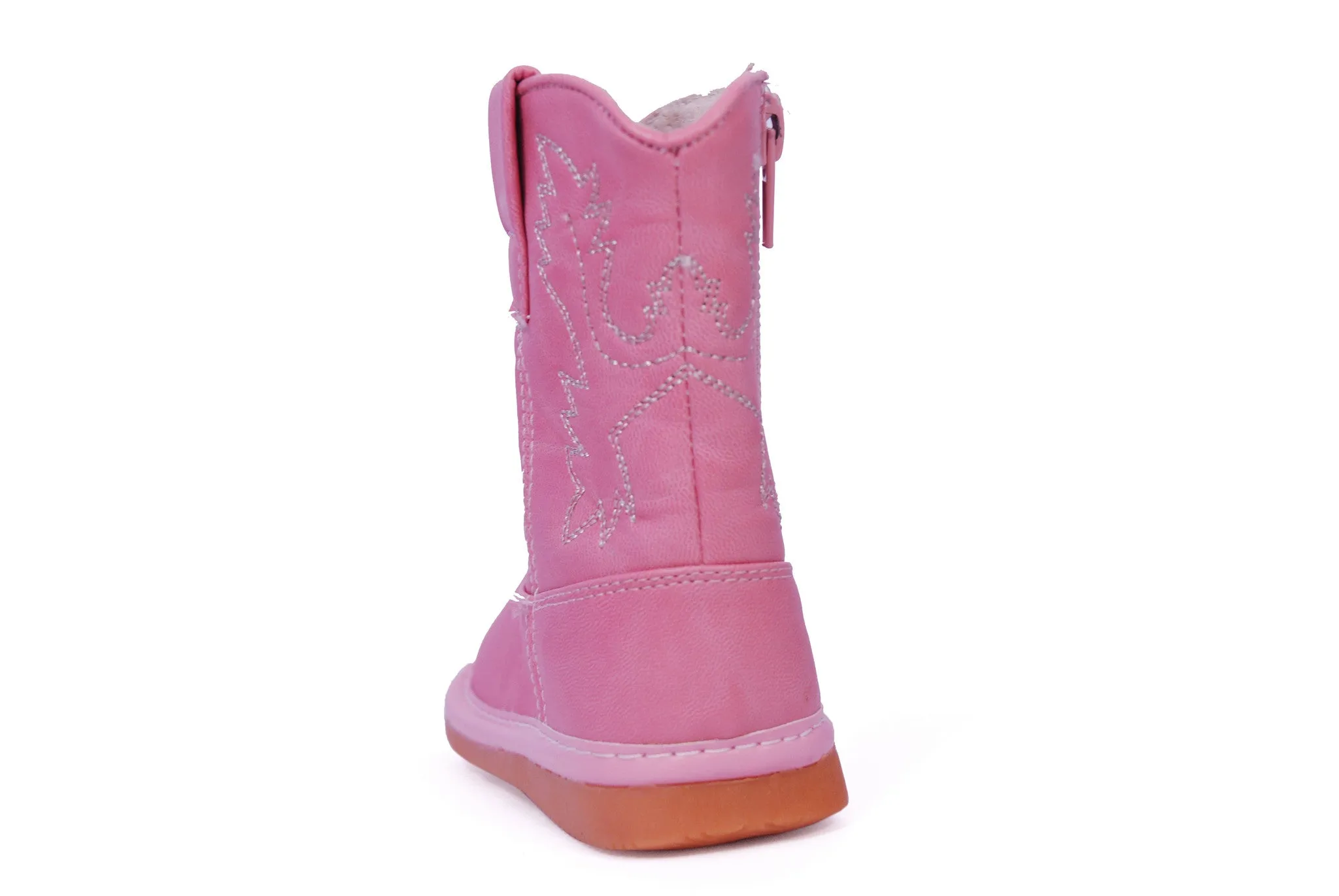 Pink Leather Boots
