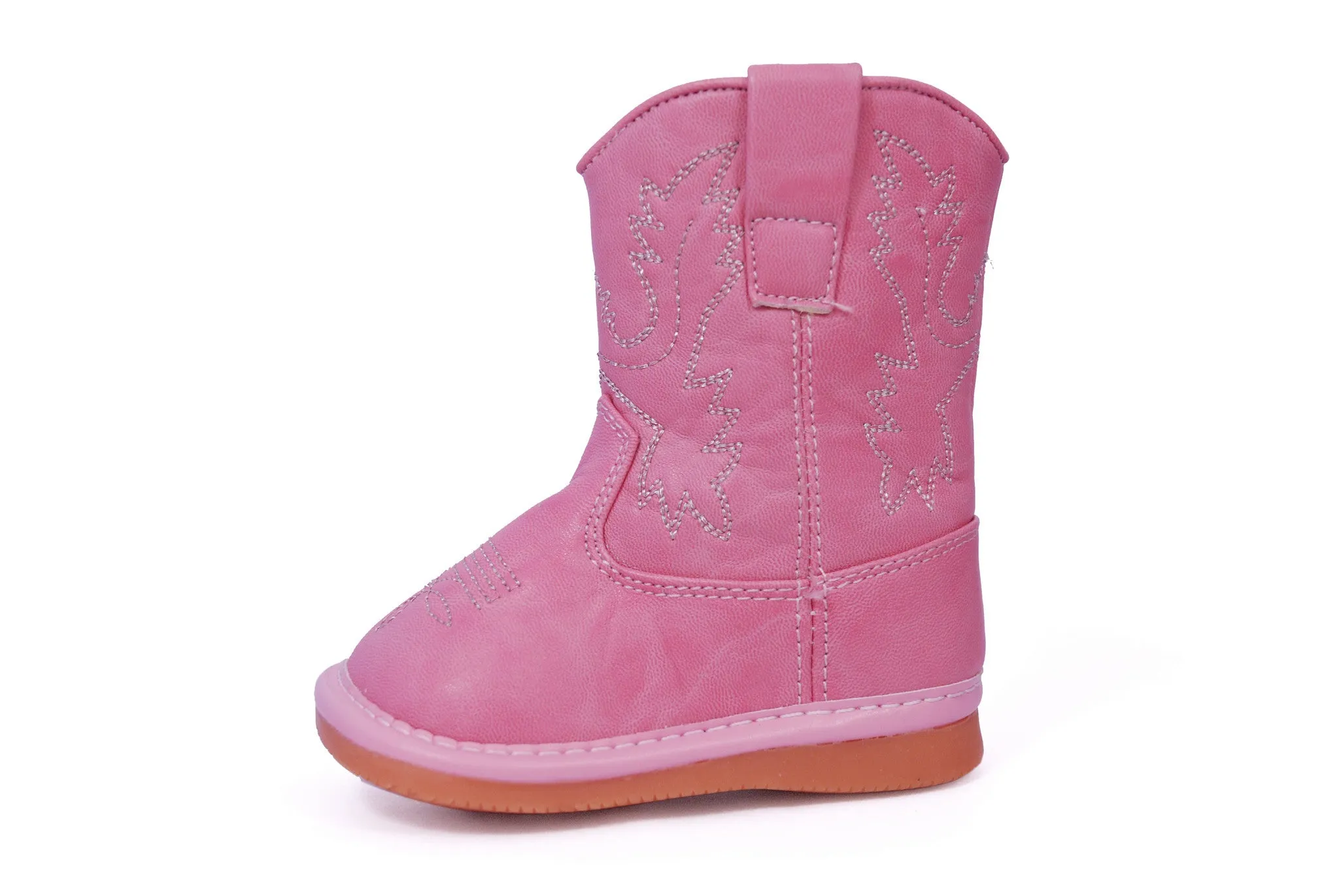 Pink Leather Boots