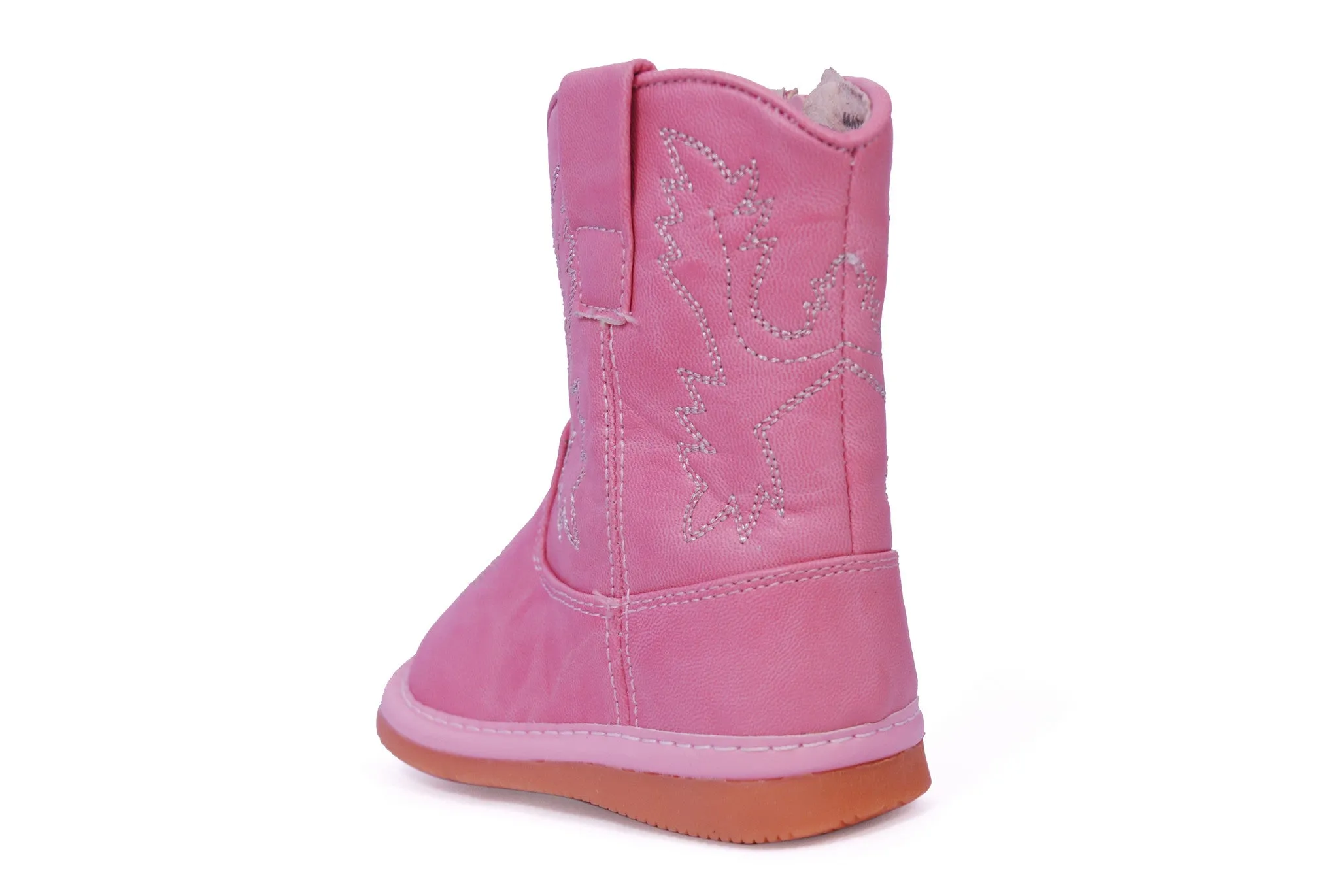 Pink Leather Boots