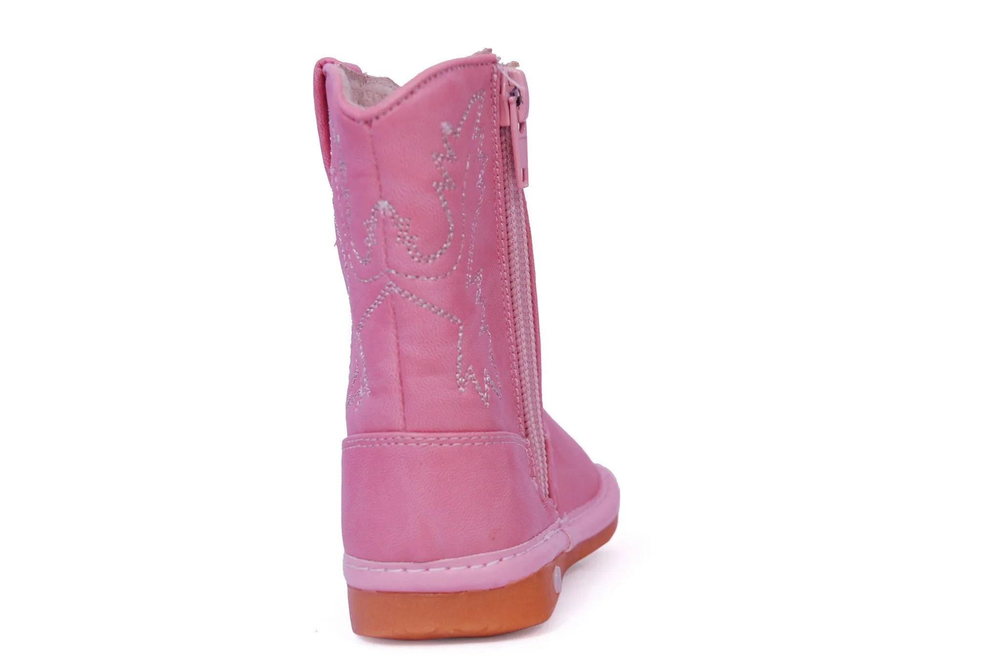Pink Leather Boots