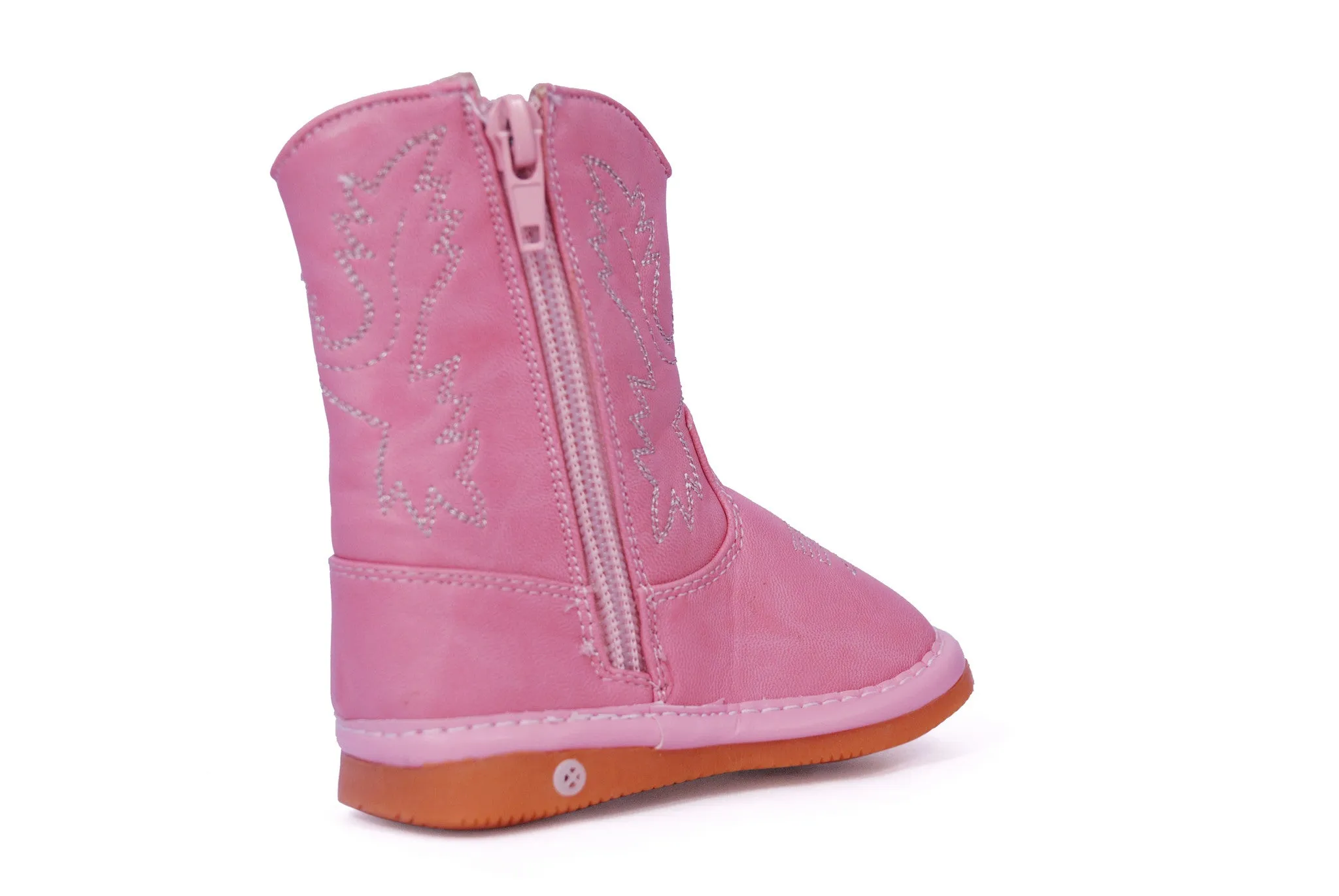 Pink Leather Boots