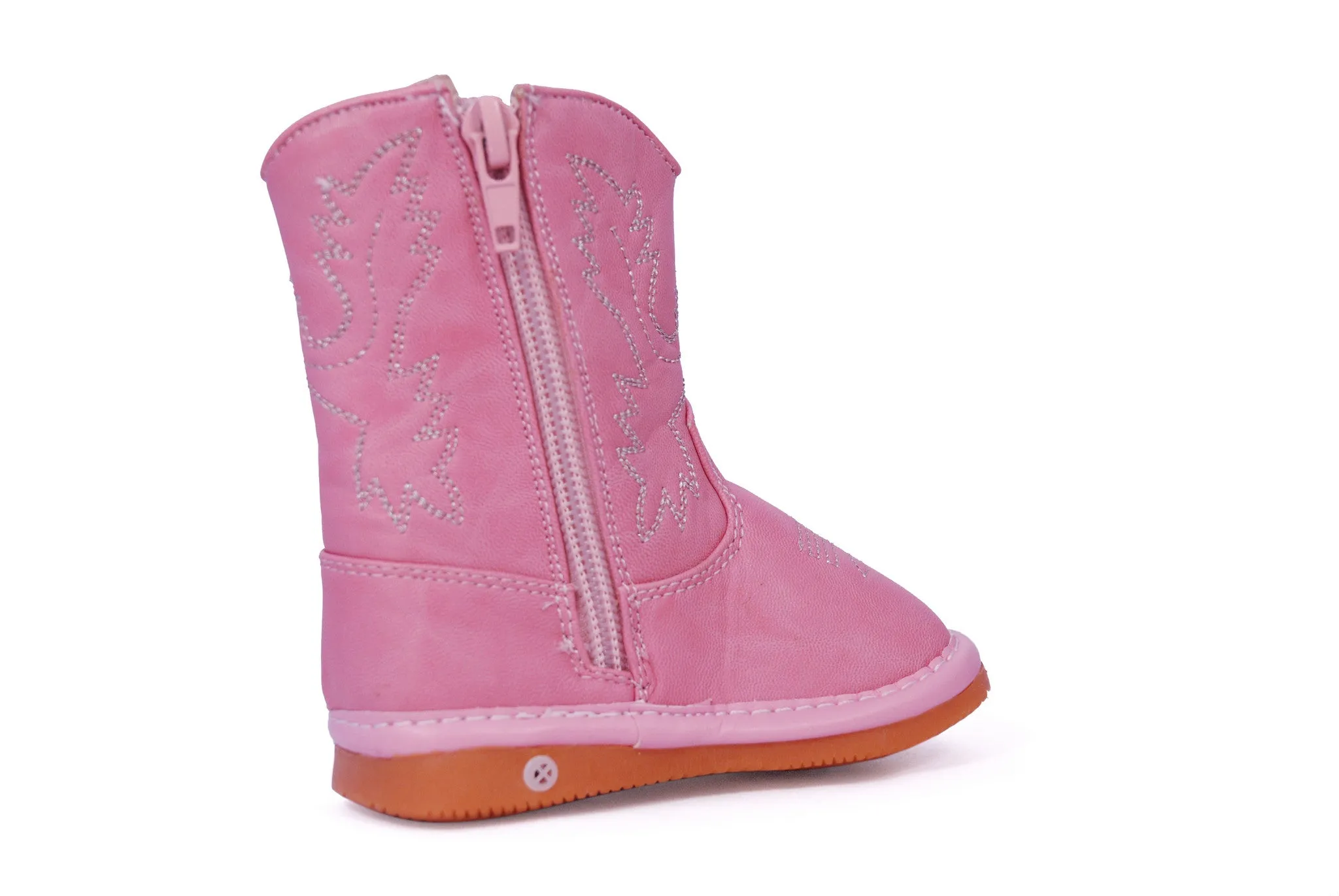 Pink Leather Boots