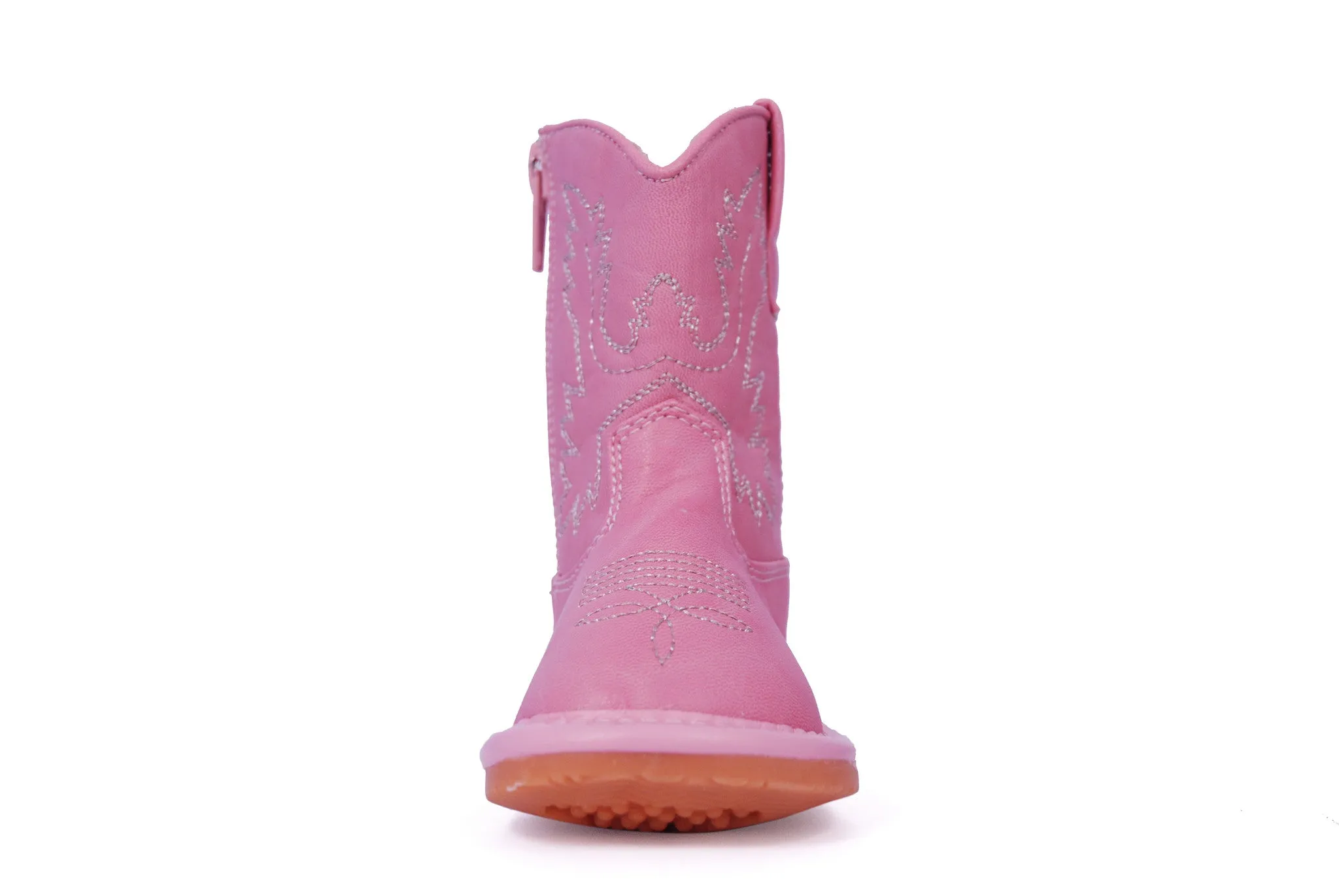 Pink Leather Boots