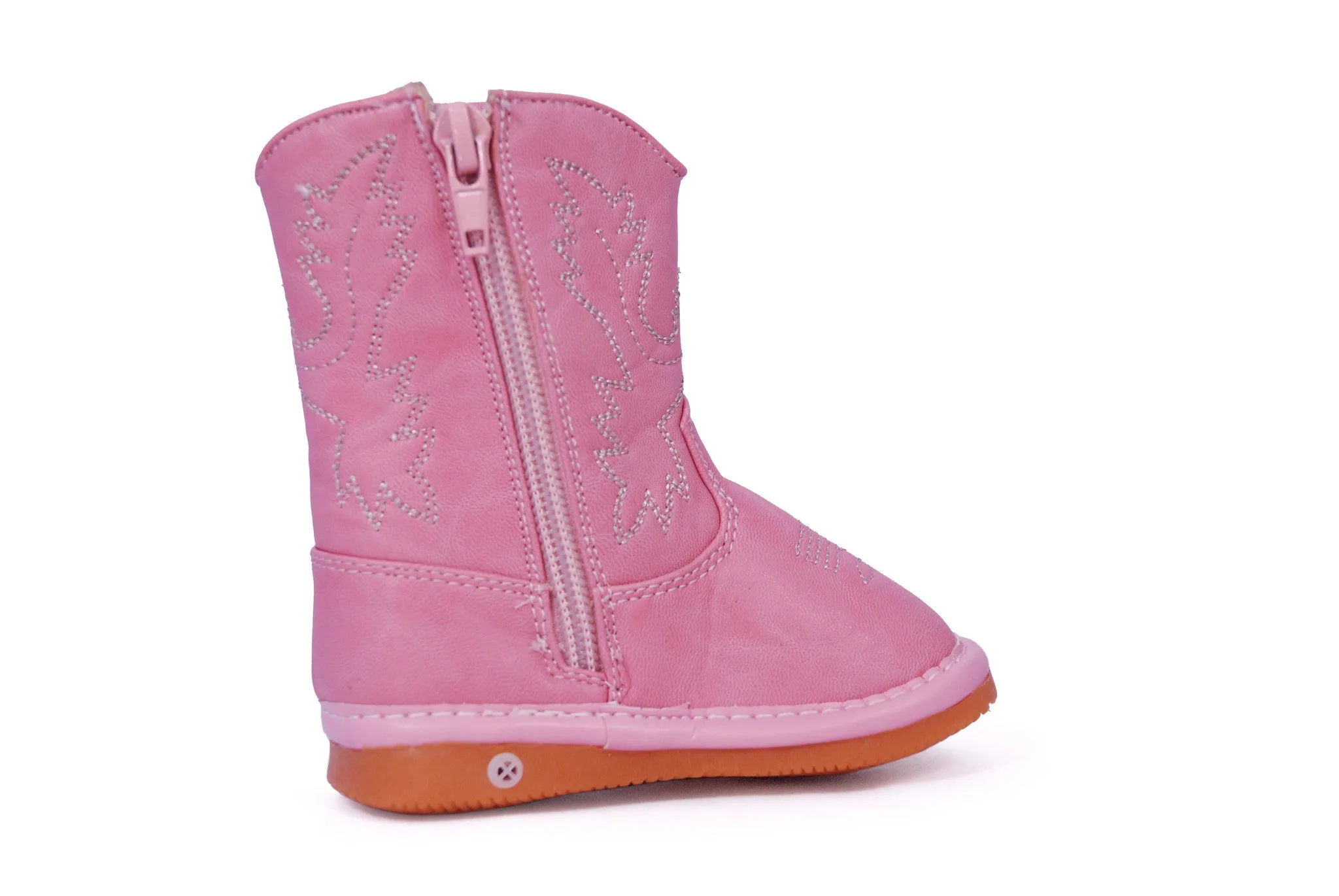 Pink Leather Boots