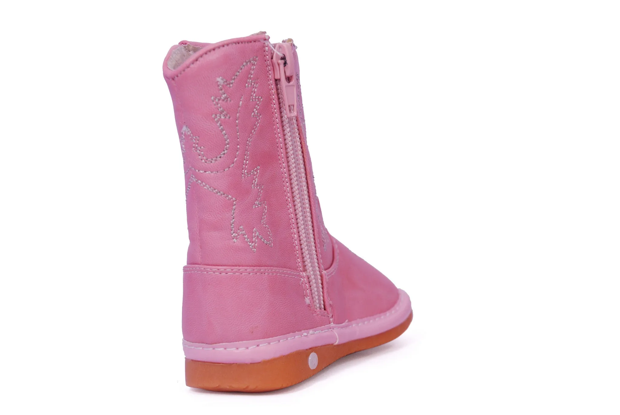 Pink Leather Boots