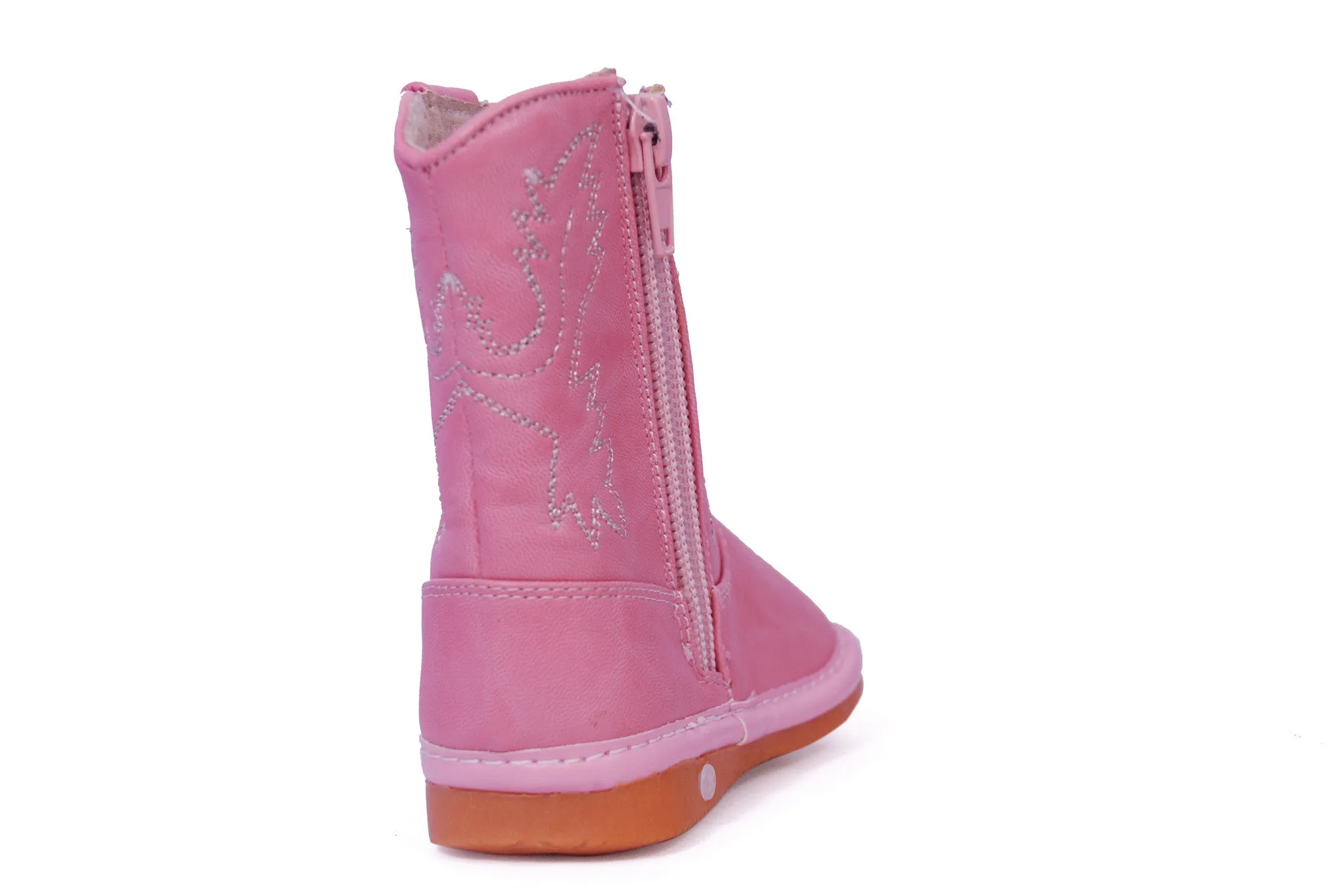 Pink Leather Boots