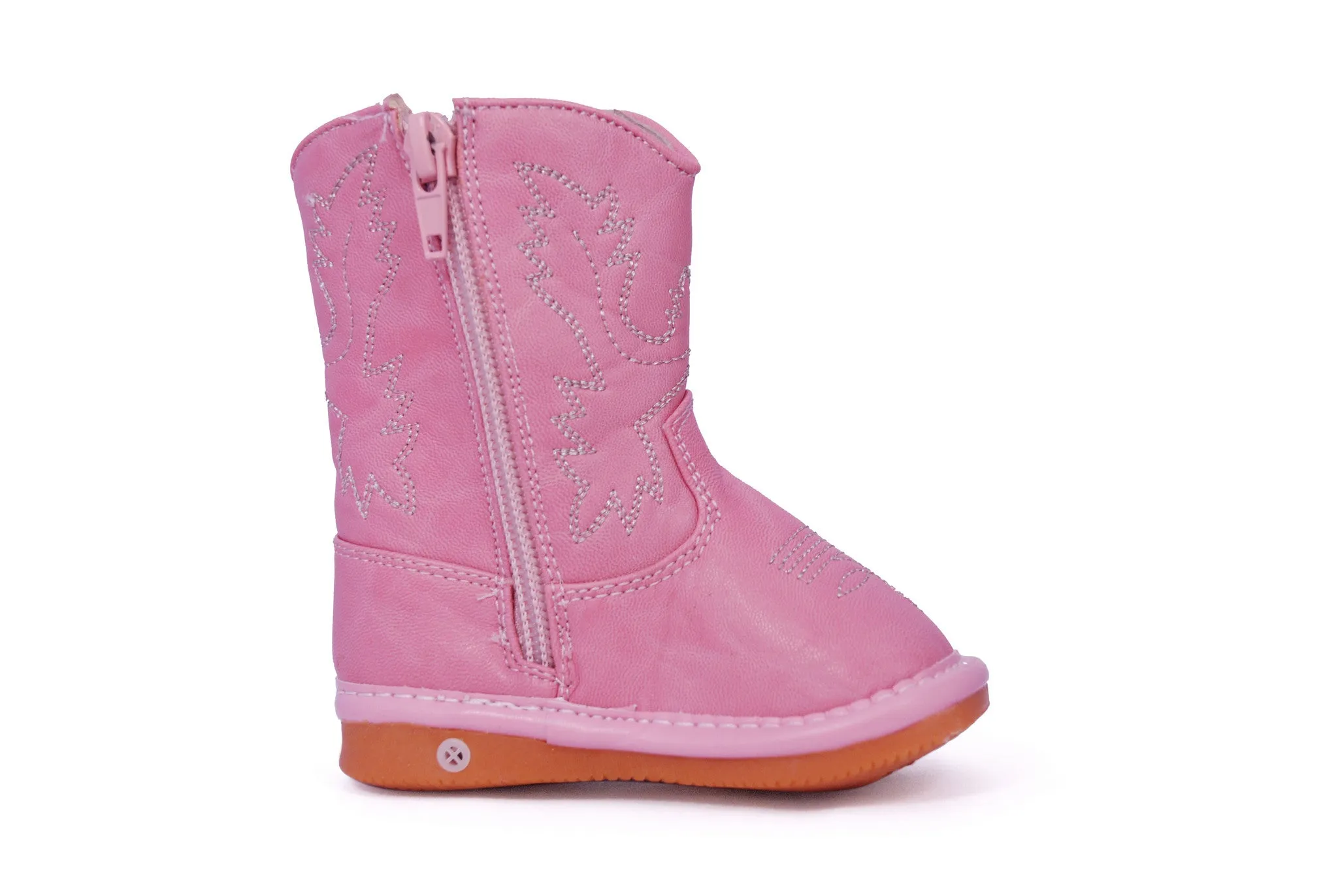 Pink Leather Boots