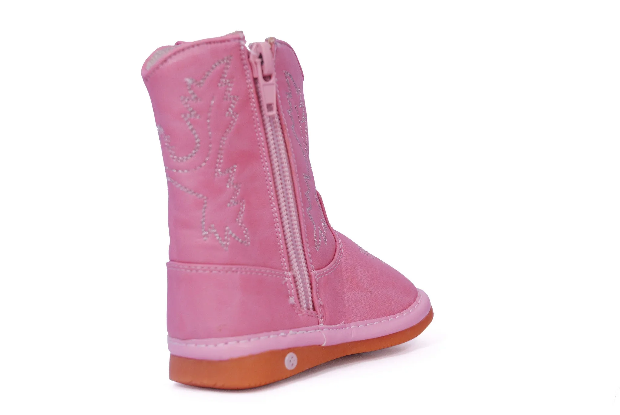 Pink Leather Boots