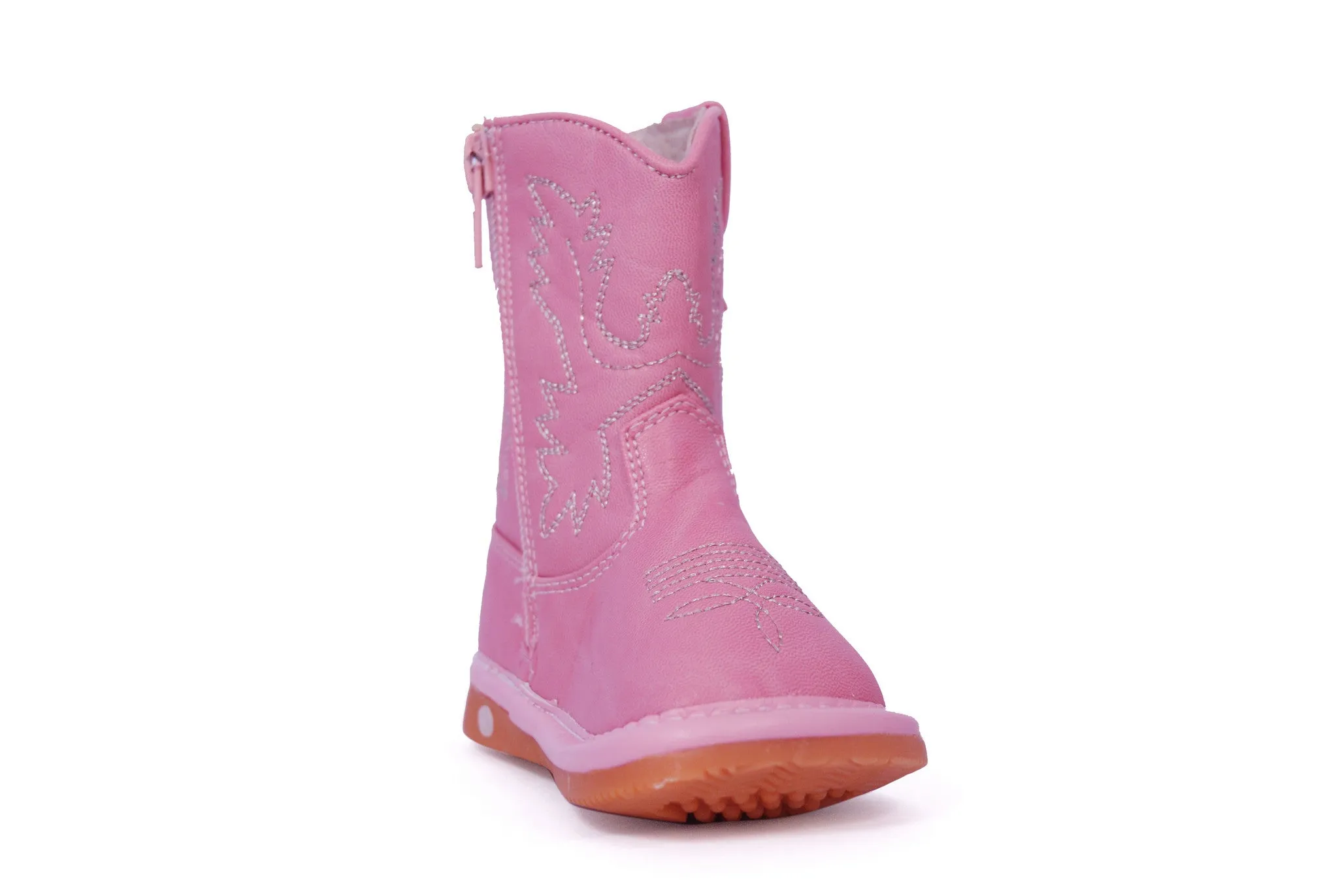 Pink Leather Boots