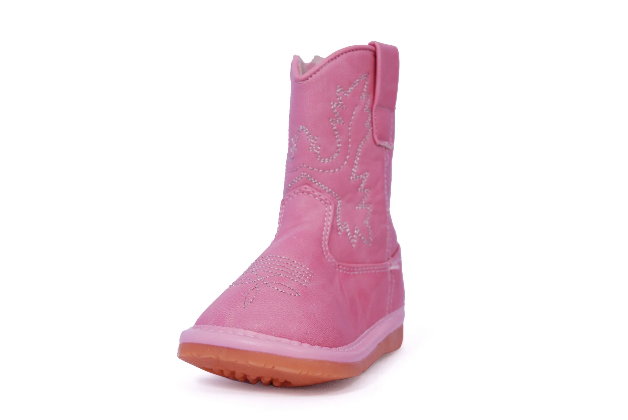 Pink Leather Boots